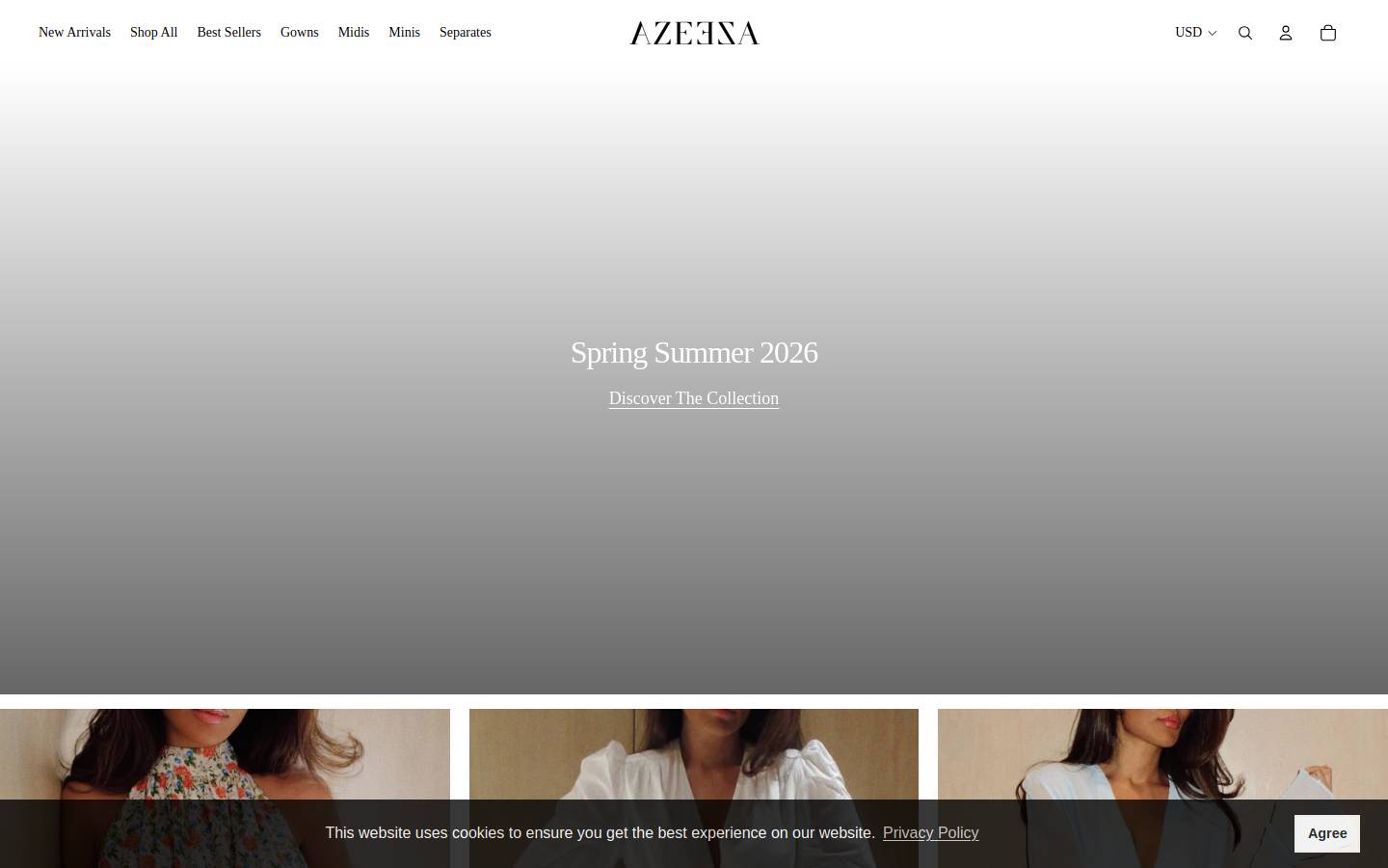 azeezaofficial.com homepage screenshot