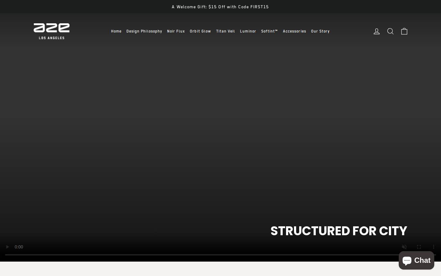 azeglasses.com homepage screenshot
