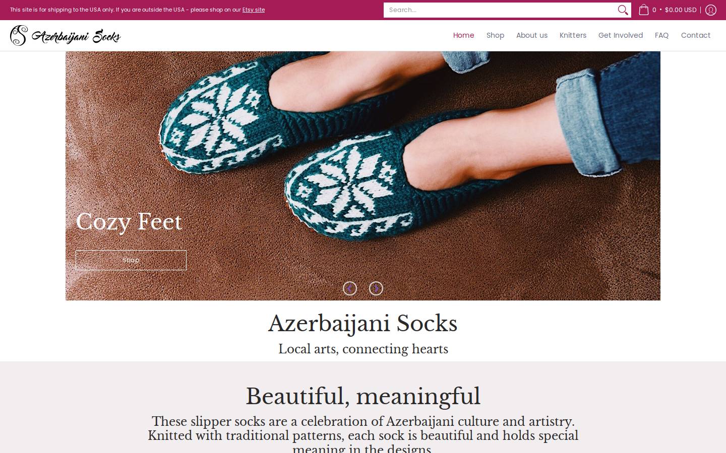 azerbaijanisocks.com homepage screenshot