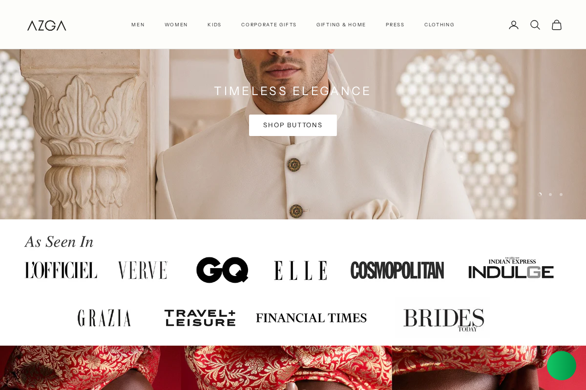 AZGA homepage screenshot