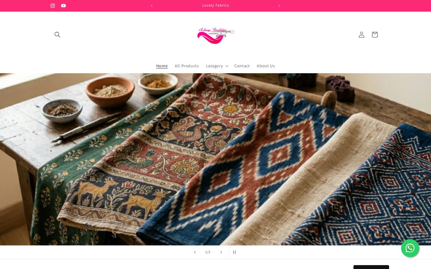 azhaguboutique.com homepage screenshot