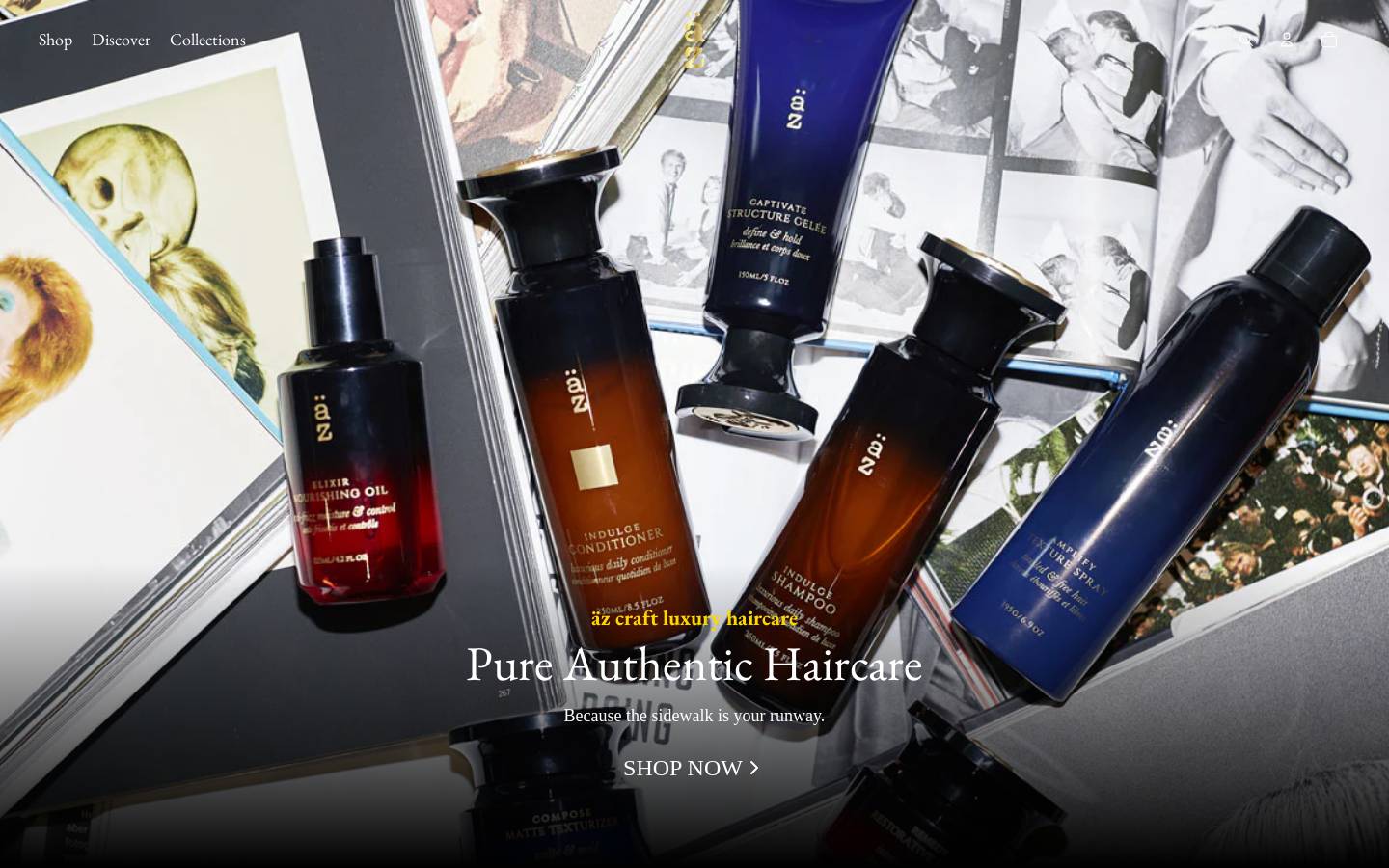 azhaircare.com homepage screenshot