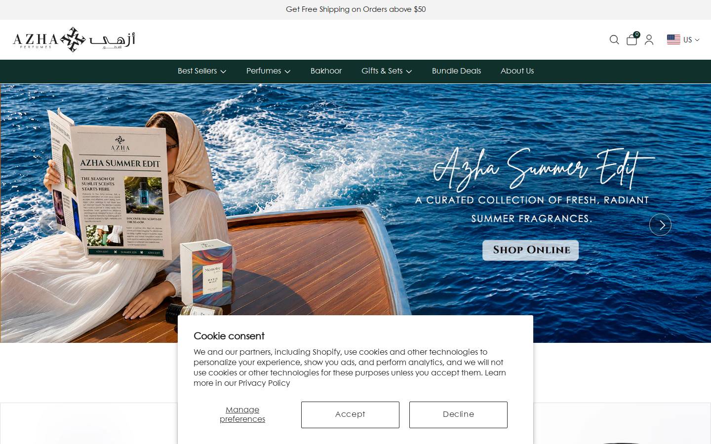 azhausa.com homepage screenshot
