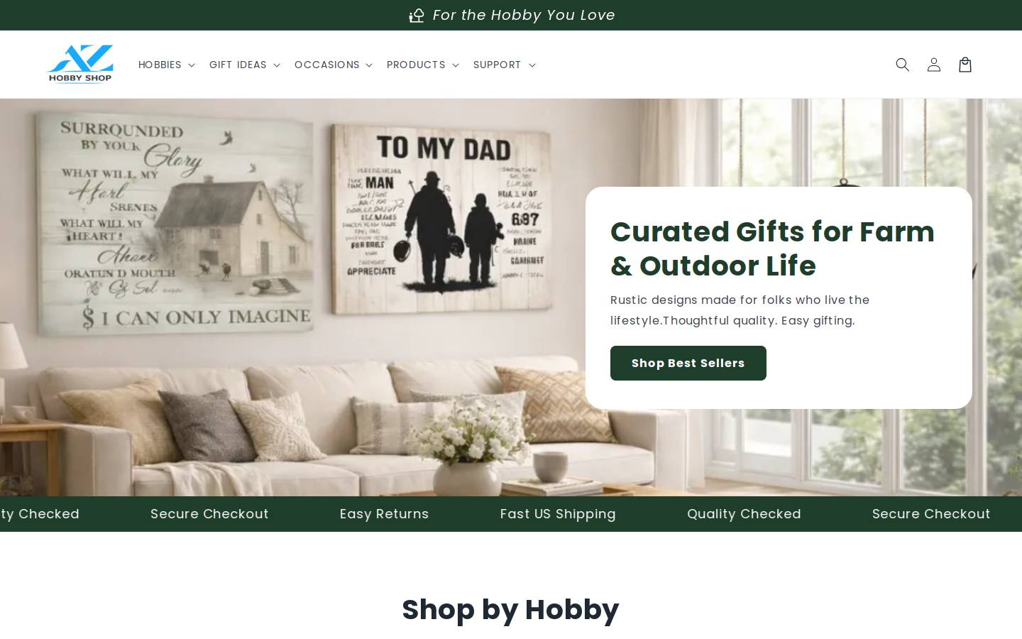 azhobbyshop.com homepage screenshot