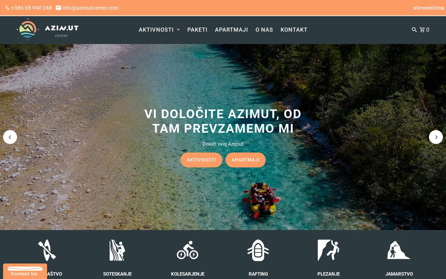 azimutcenter.com homepage screenshot