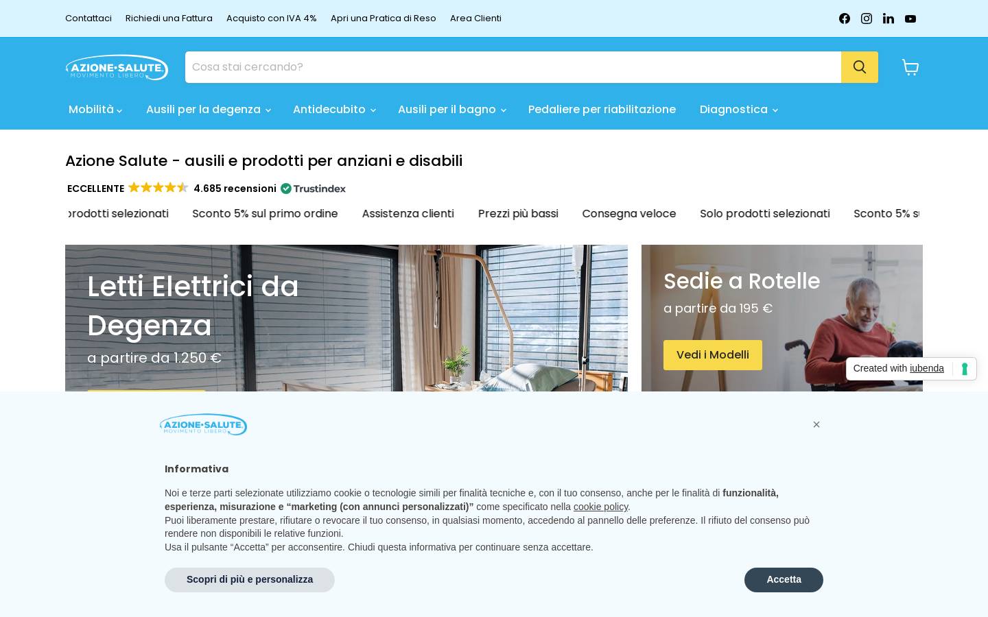Azione Salute homepage screenshot