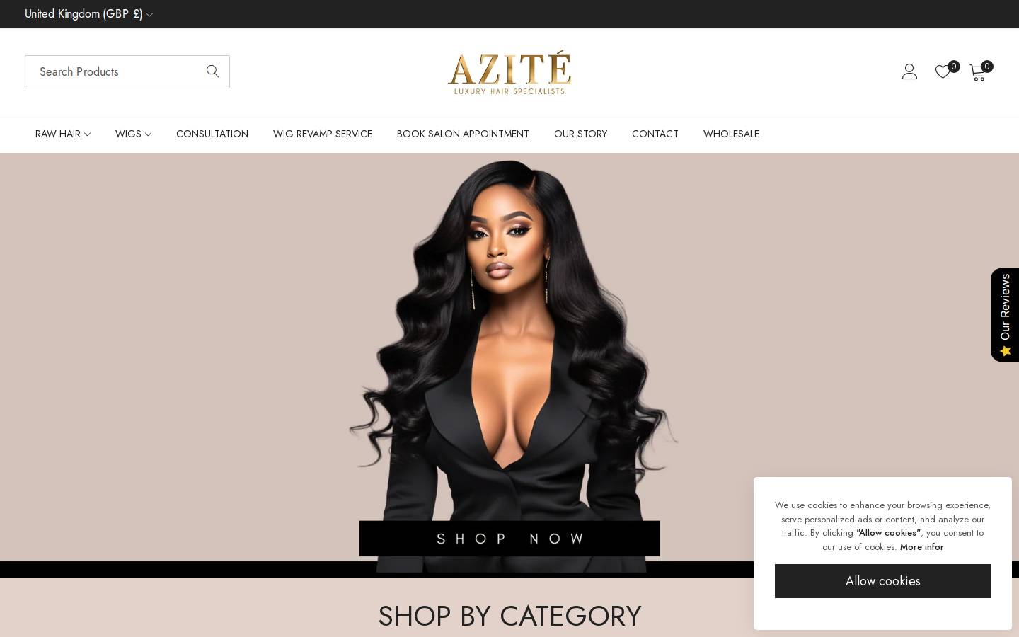 Azité homepage screenshot