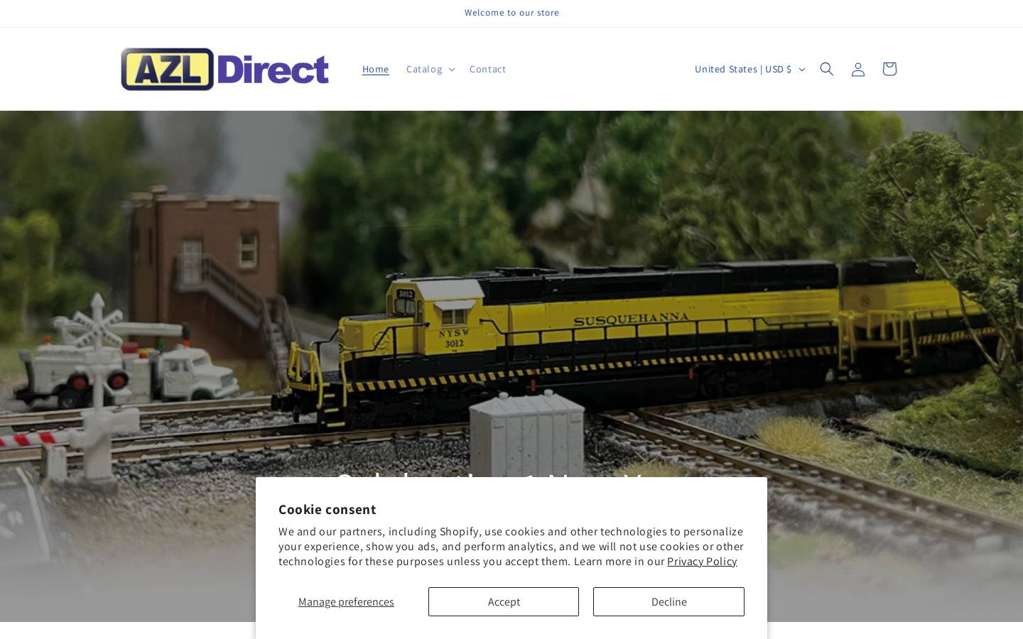 azldirect.com homepage screenshot