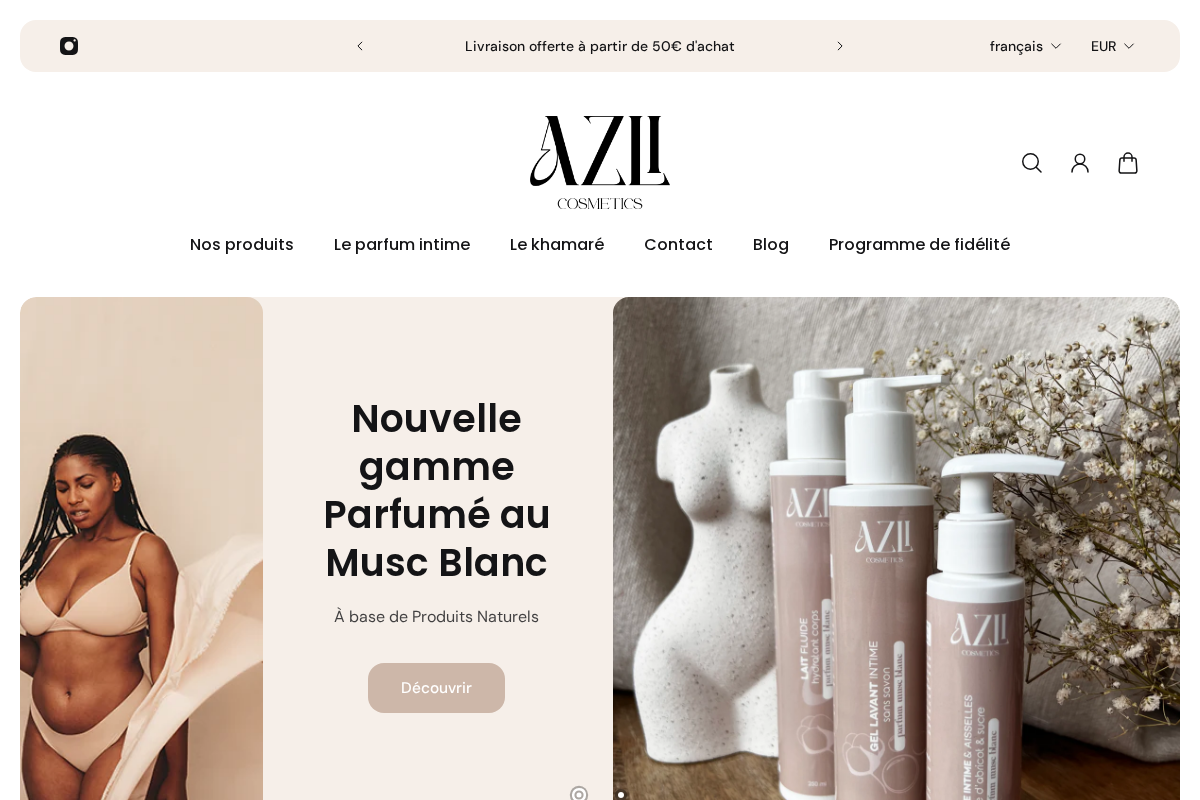 azlicosmetics.fr homepage screenshot