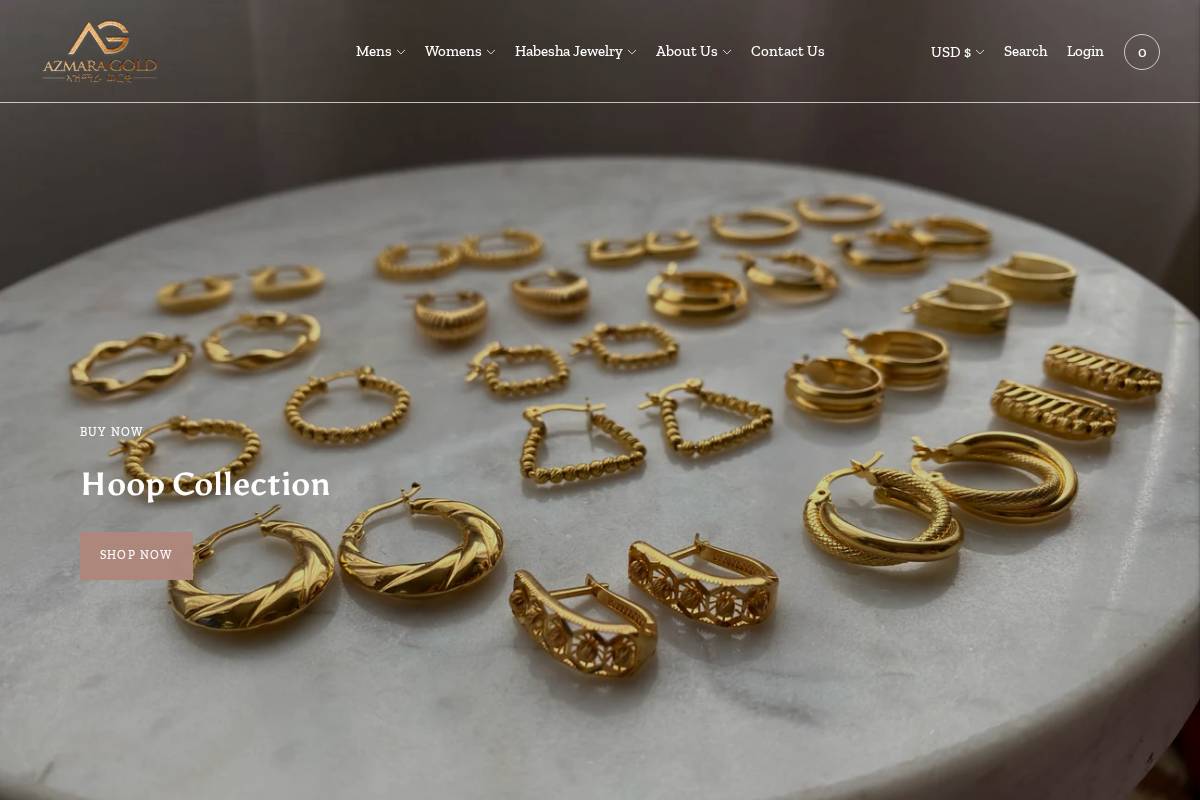 azmaragold.com homepage screenshot