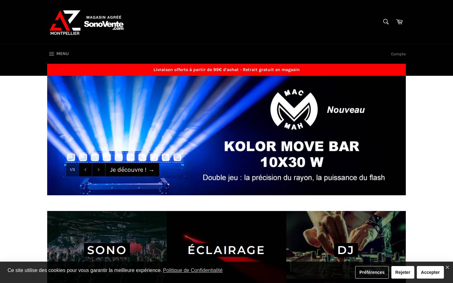 azmusic.fr homepage screenshot