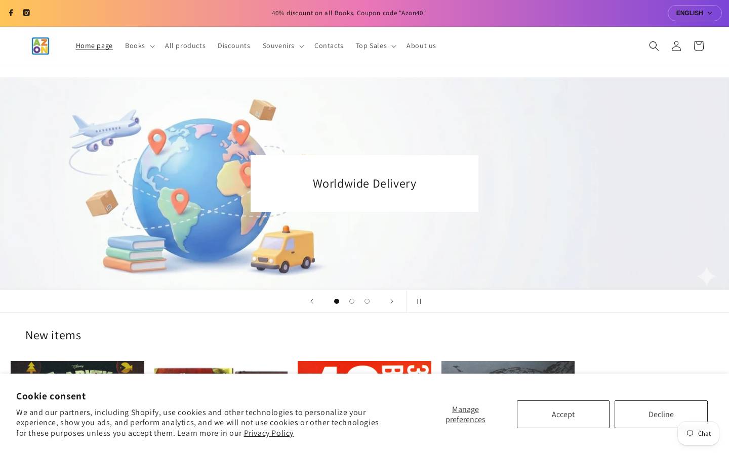 azonmarket.eu homepage screenshot