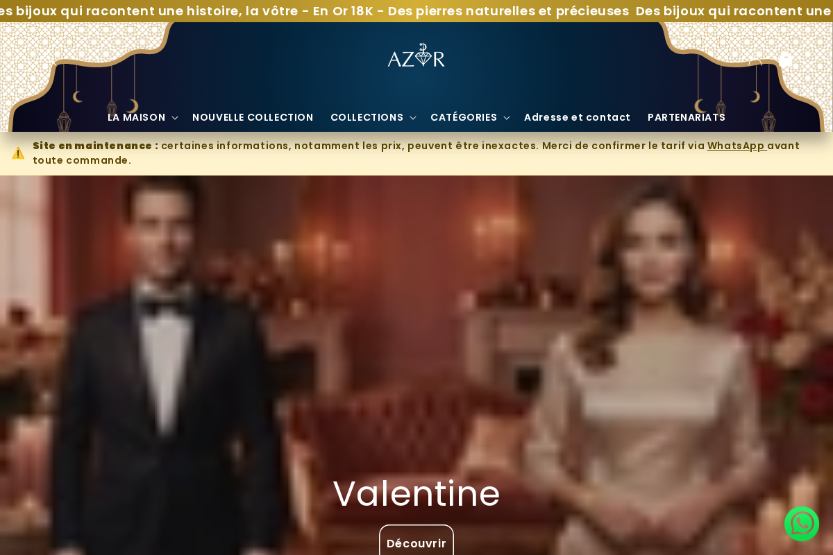 azorjewelry.com homepage screenshot