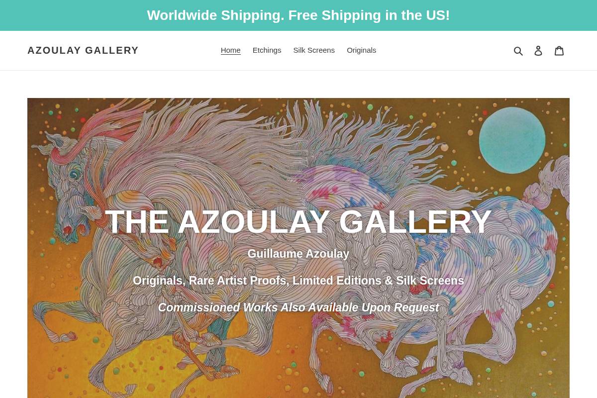 Azoulay Gallery homepage screenshot