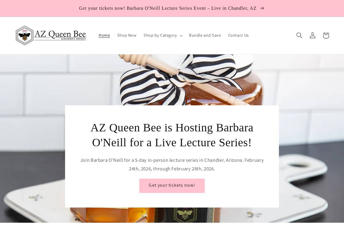 azqueenbee.com homepage screenshot