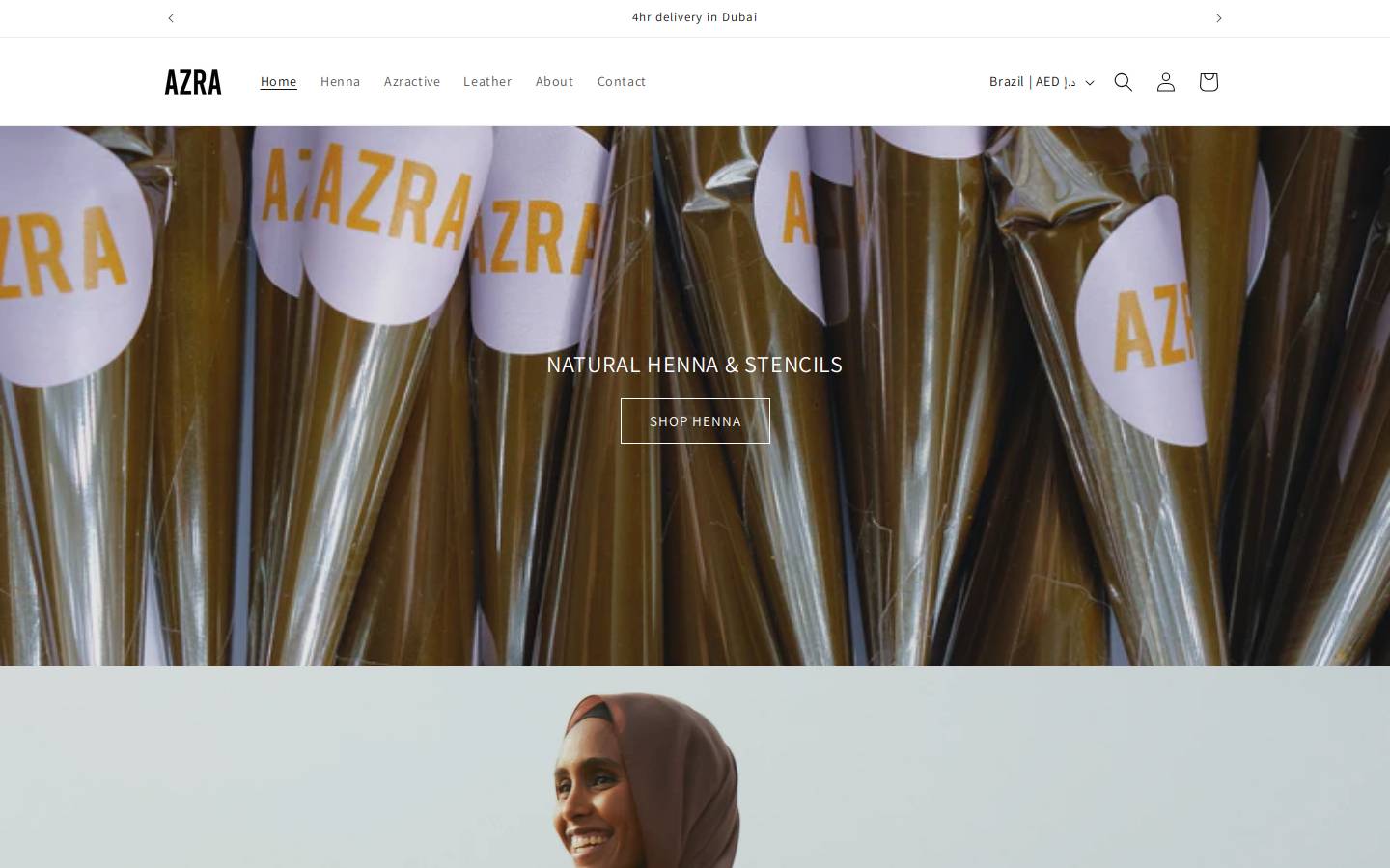 azra.ae homepage screenshot