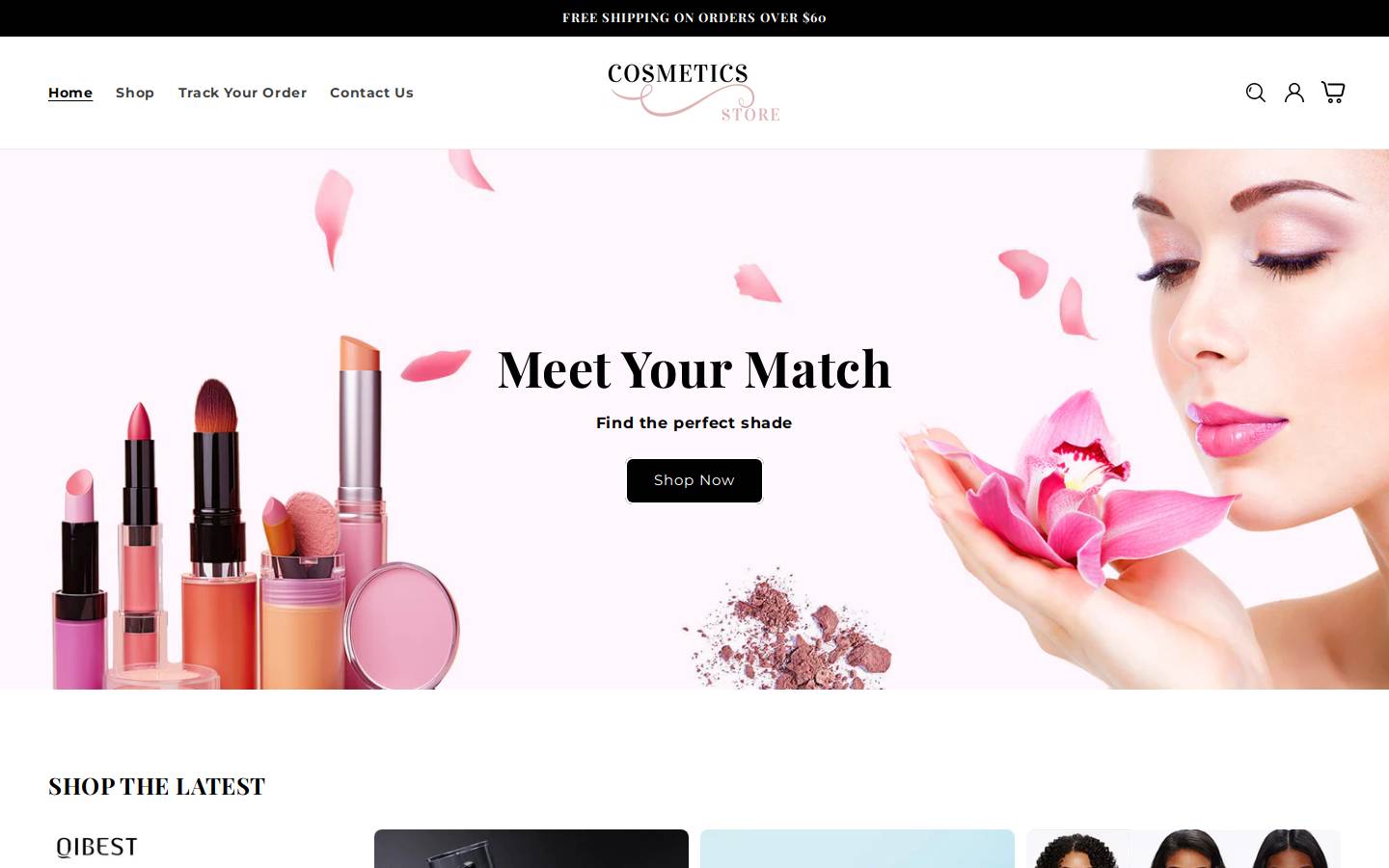 azrascosmetics.com homepage screenshot