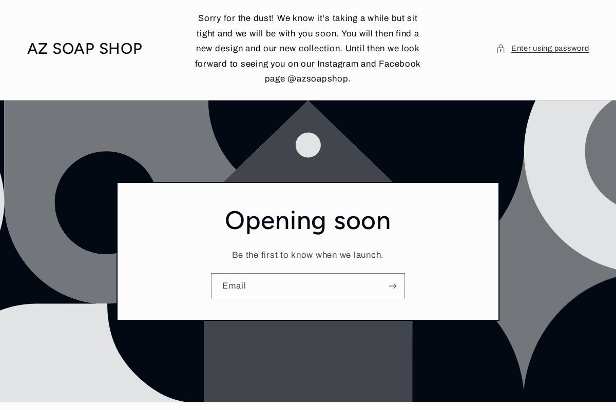 azsoapshop.com homepage screenshot