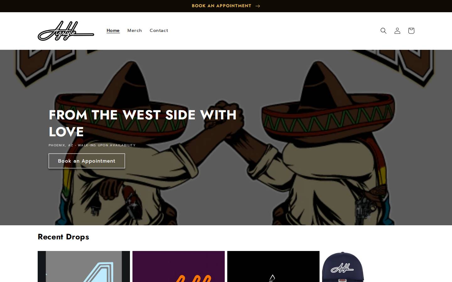 azstylebarbershop.com homepage screenshot
