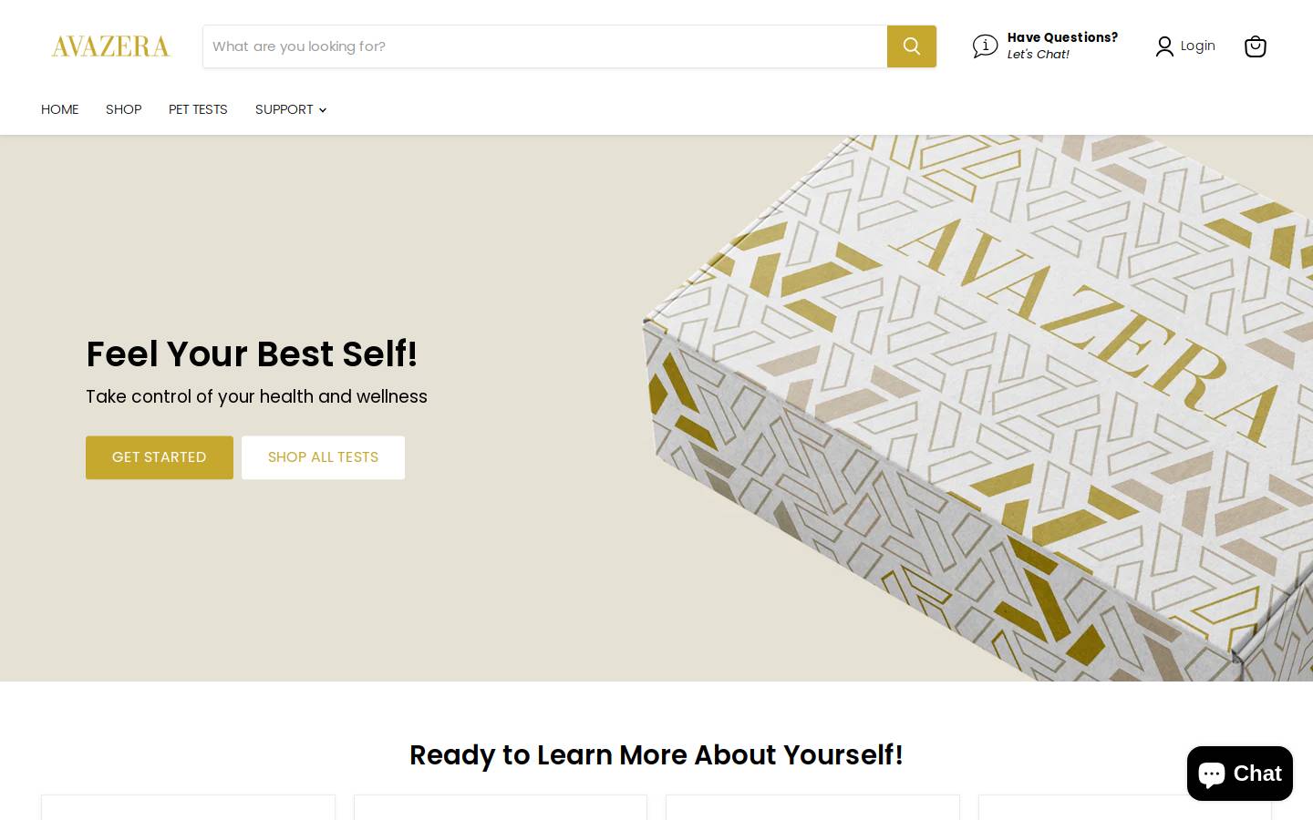 aztests.com homepage screenshot
