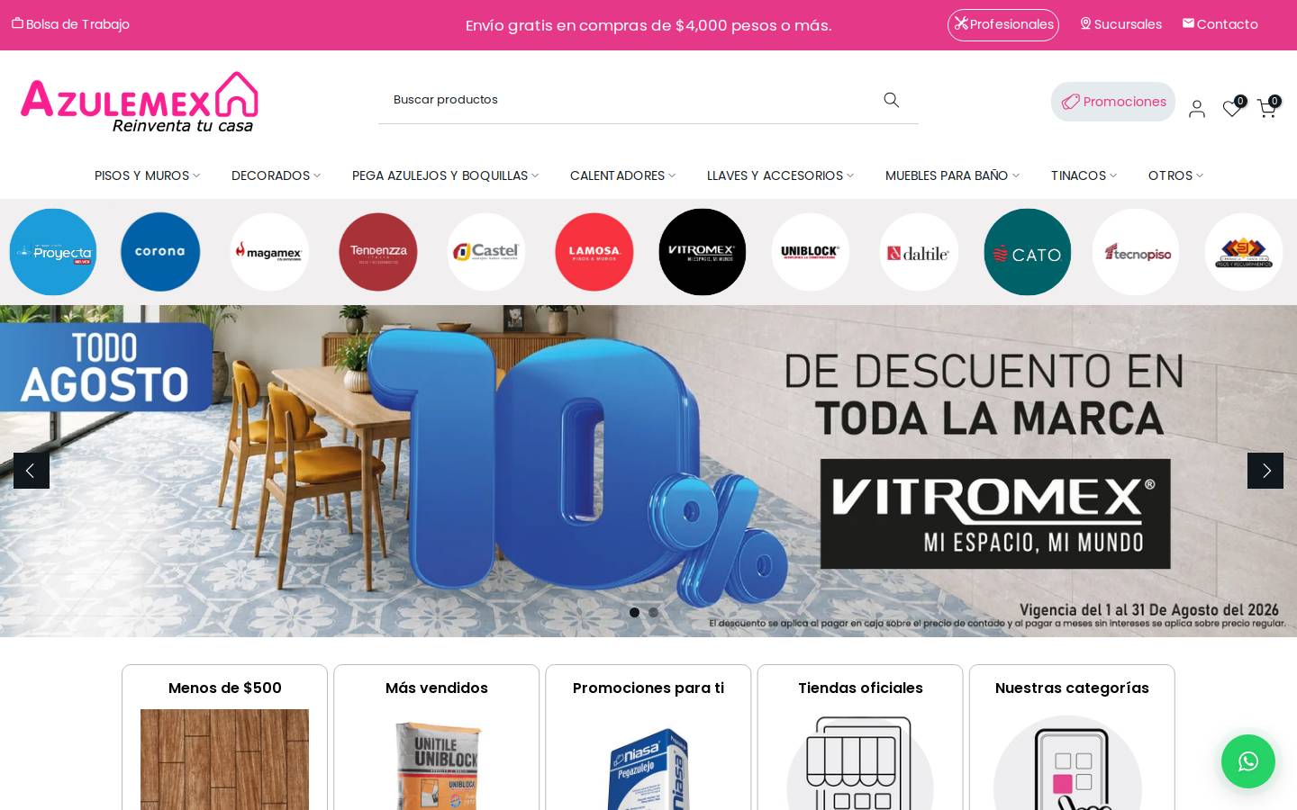 azulemex.com homepage screenshot