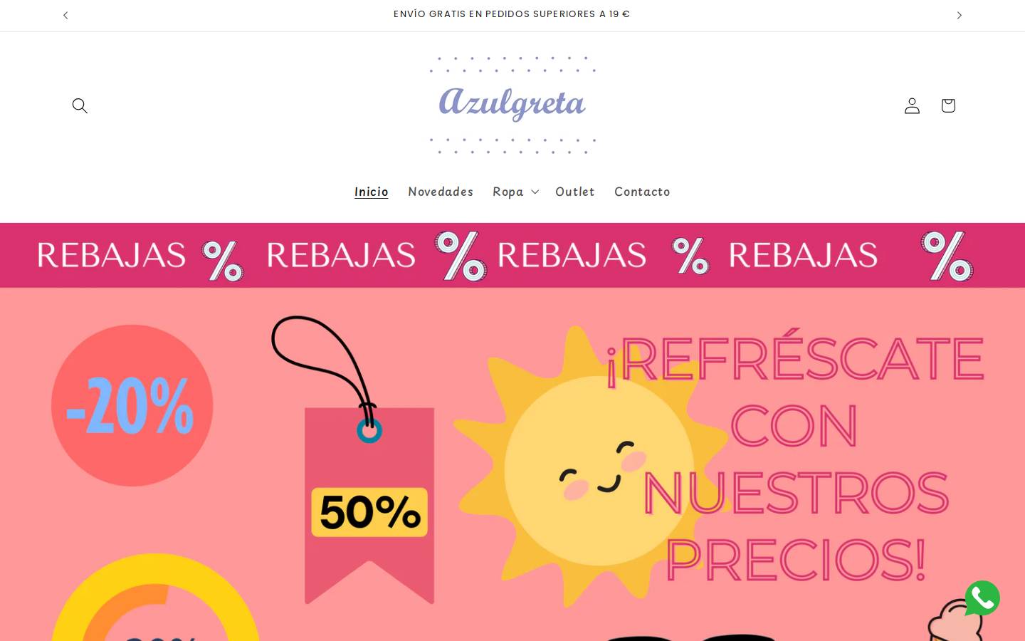 azulgreta.es homepage screenshot