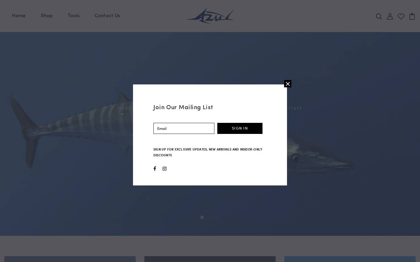 azullures.com homepage screenshot