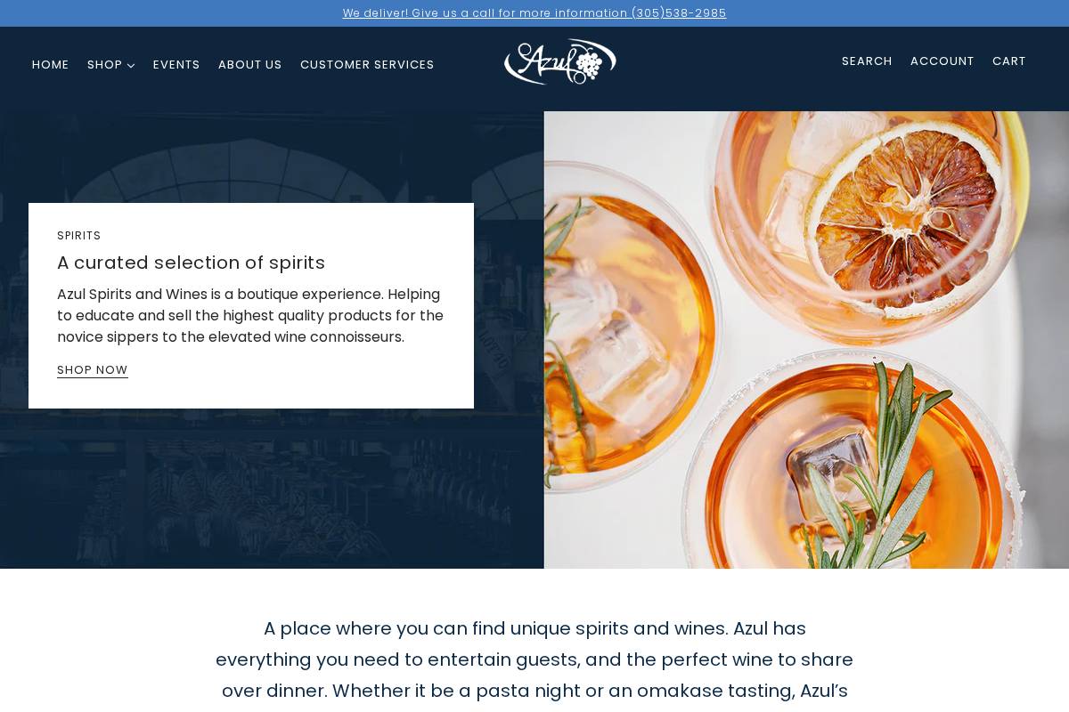 azulsobe.com homepage screenshot
