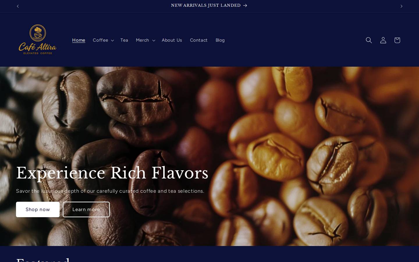 azulycafe.com homepage screenshot