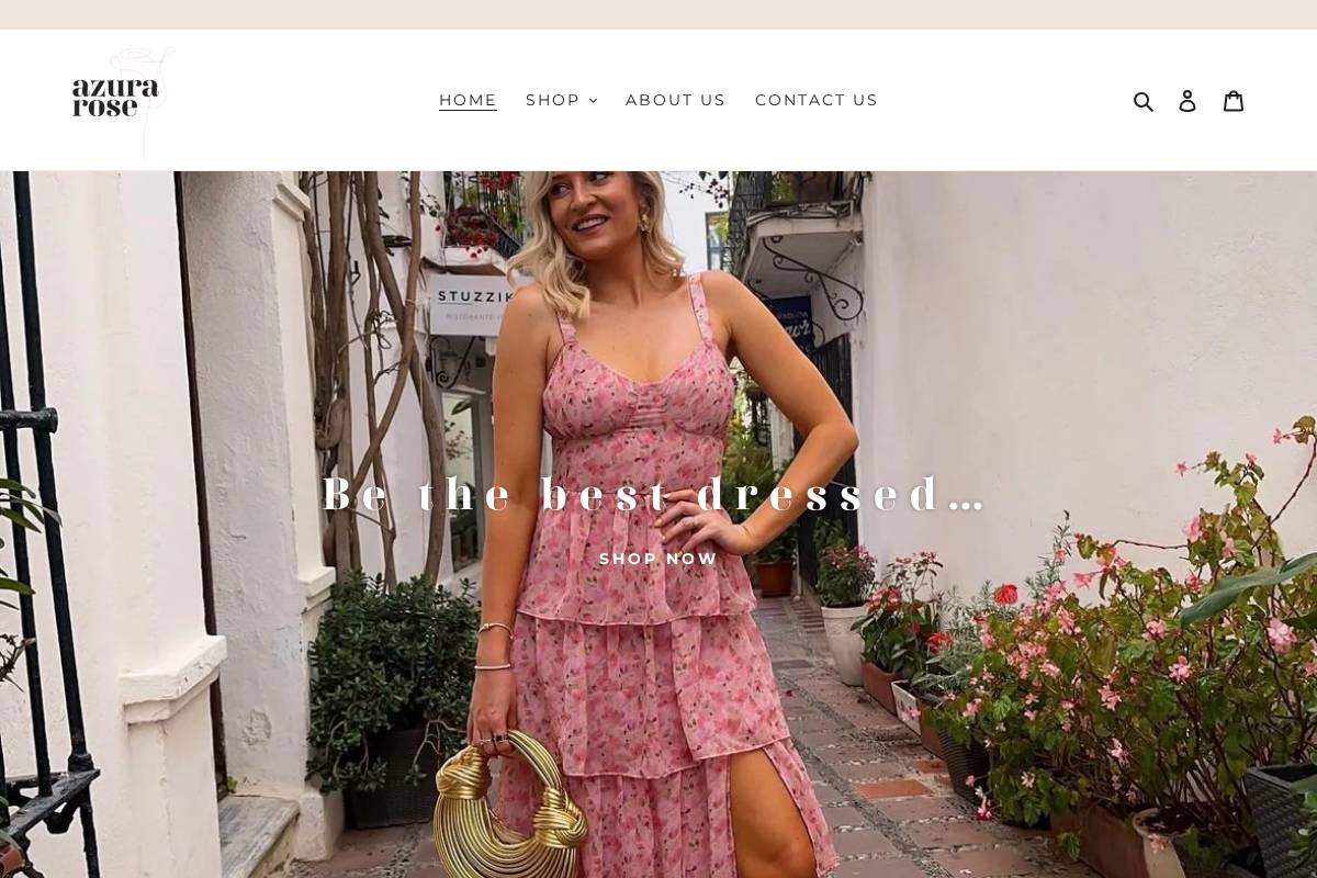 azura-rose.com homepage screenshot