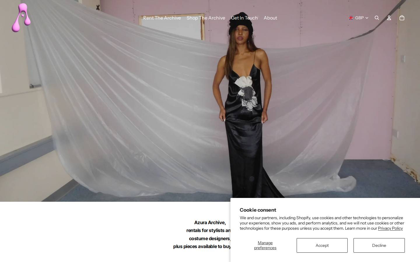 azuraarchive.com homepage screenshot