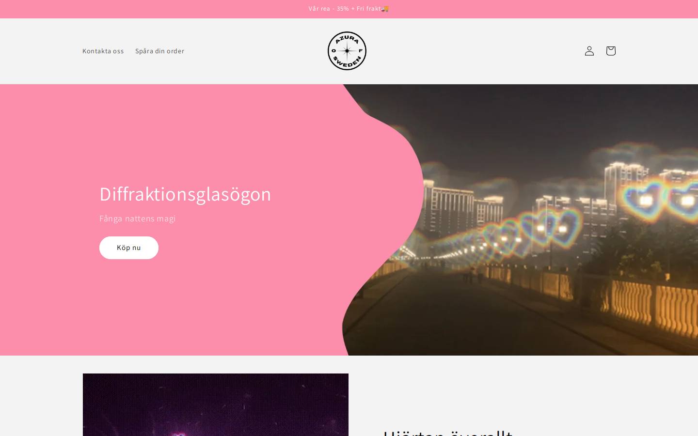azuraofsweden.se homepage screenshot