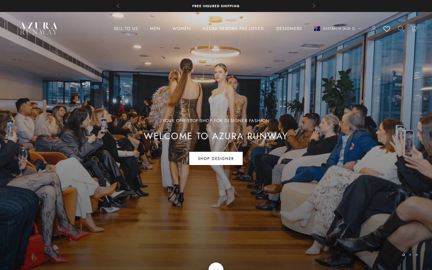 azurarunway.com homepage screenshot