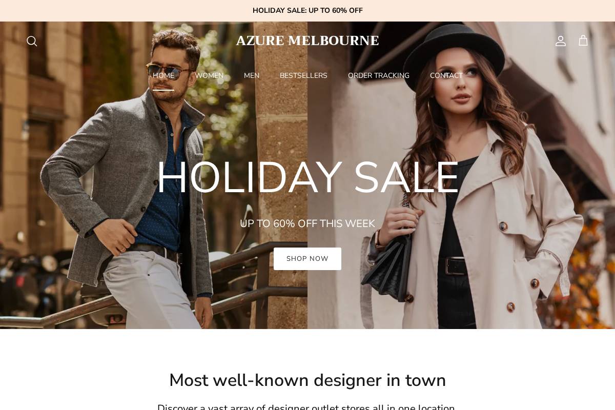 azure-melbourne.com homepage screenshot