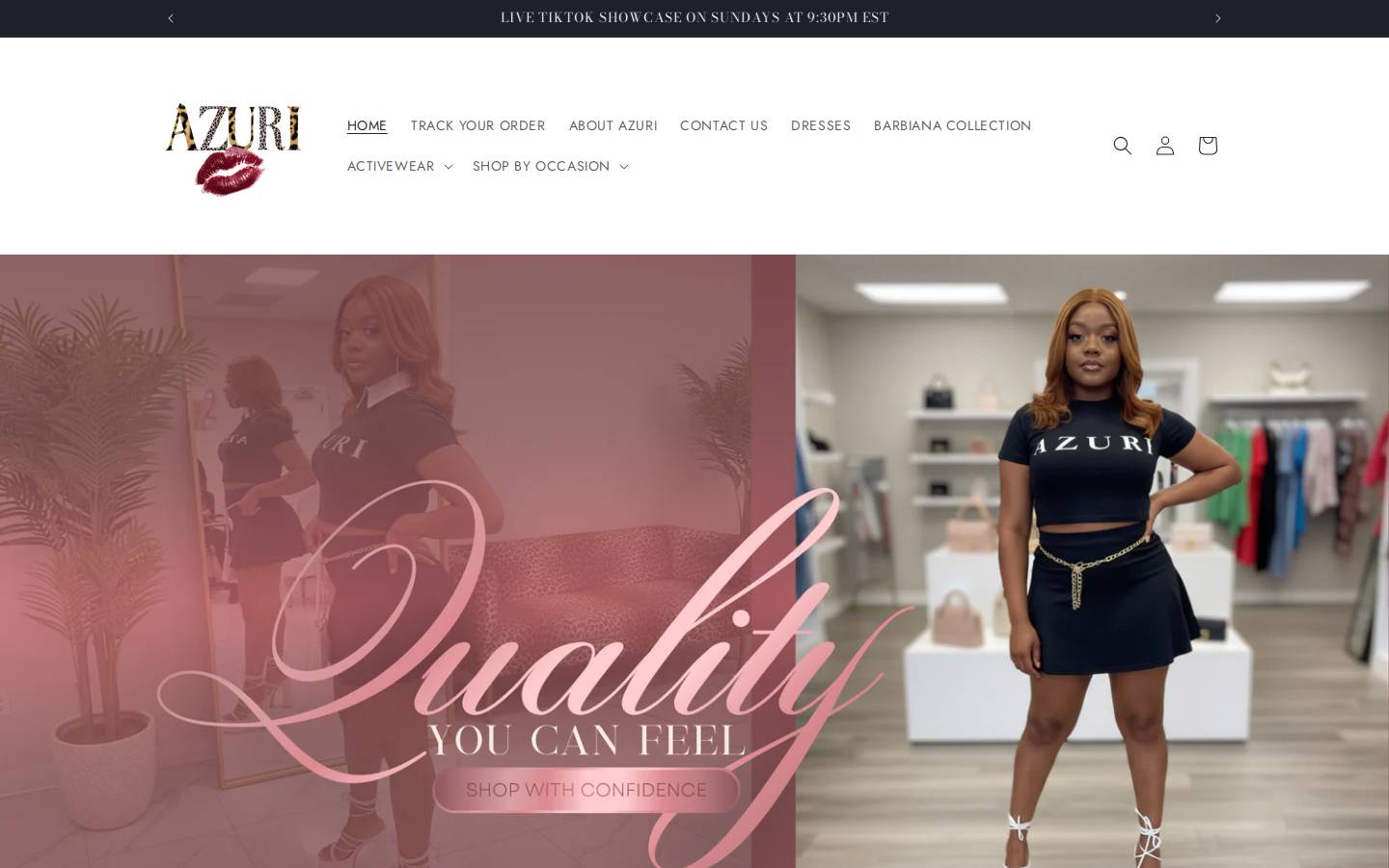 azuriboutique.com homepage screenshot