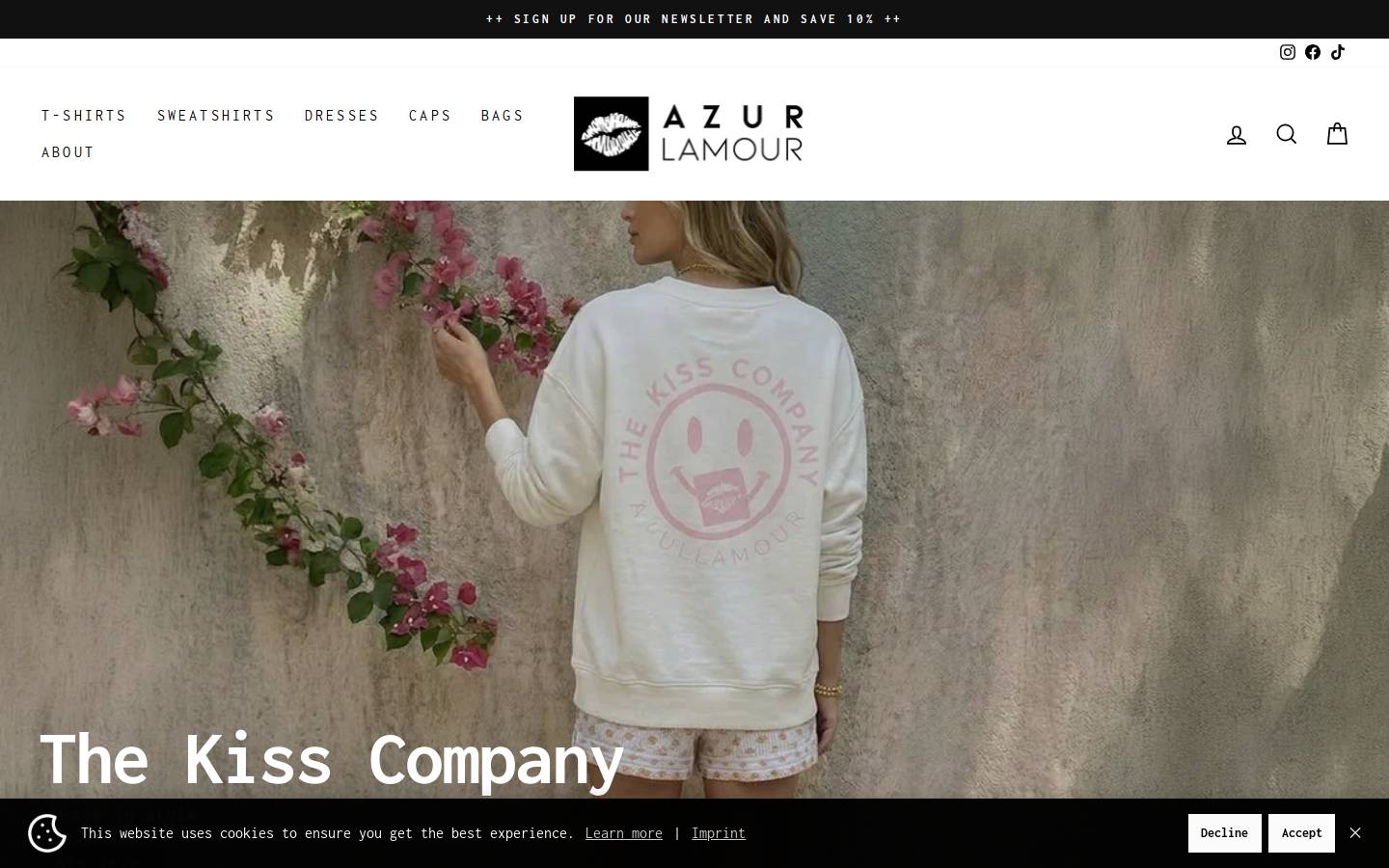 azurlamour.com homepage screenshot