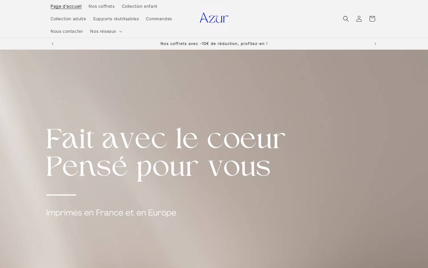 azurshop.eu homepage screenshot