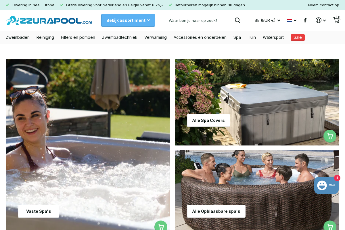 Azzurapool.com homepage screenshot