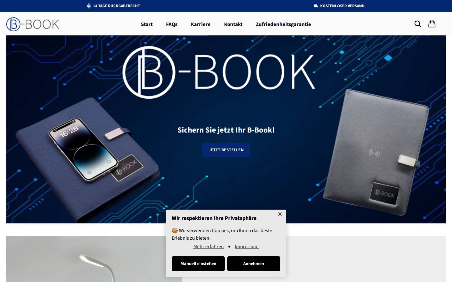 b-book.de homepage screenshot