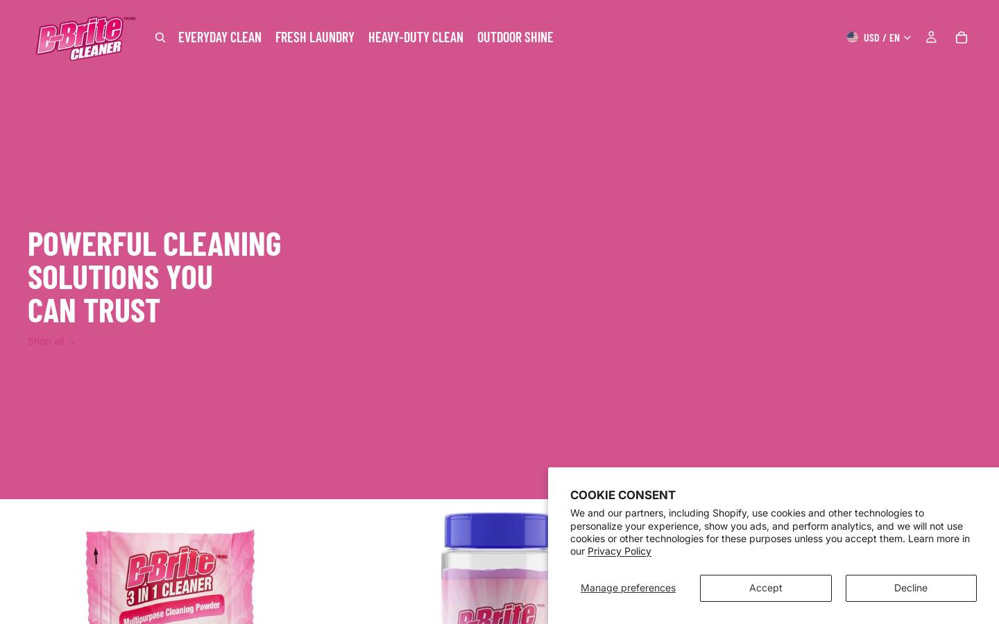 b-brite.com homepage screenshot
