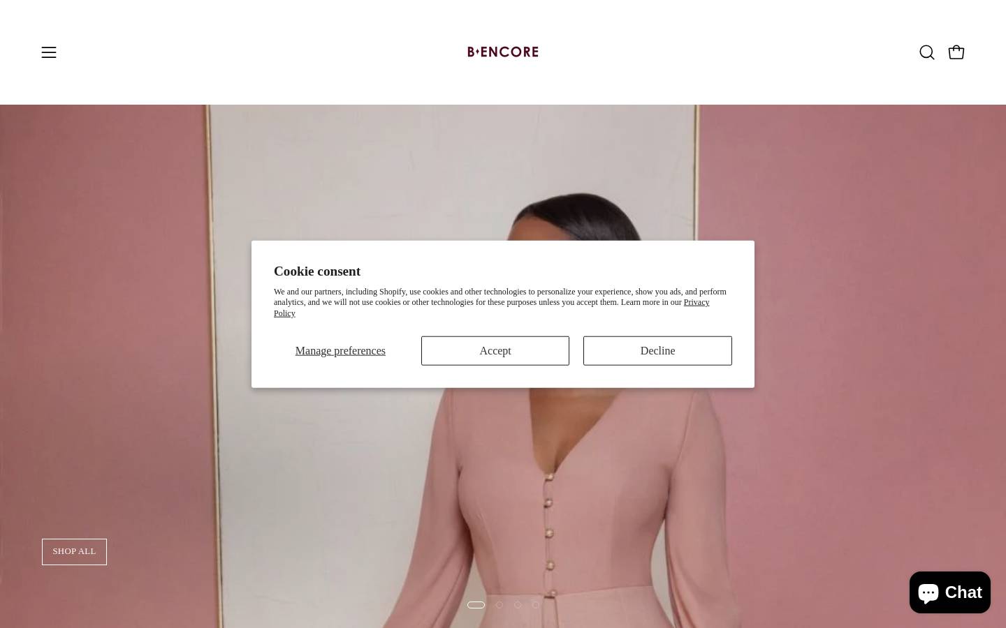 b-encore.com homepage screenshot