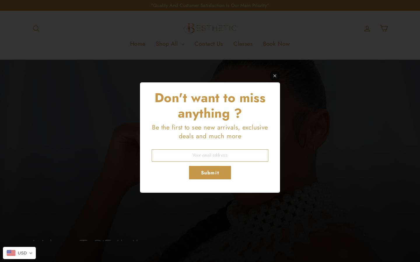 b-esthetic.com homepage screenshot