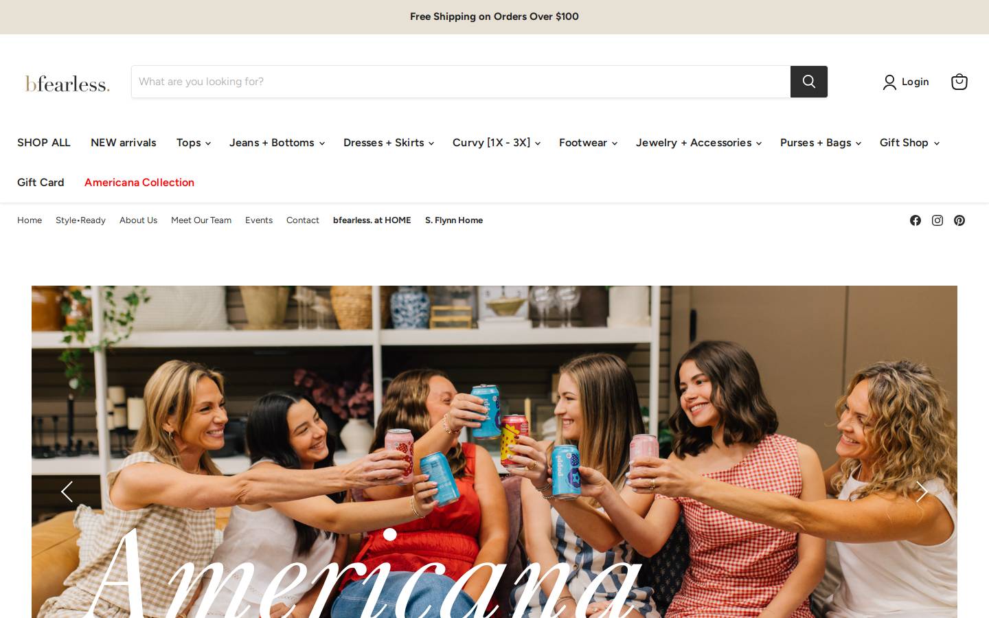 b-fearless.com homepage screenshot