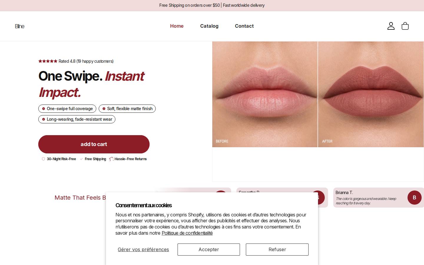 b-line.store homepage screenshot