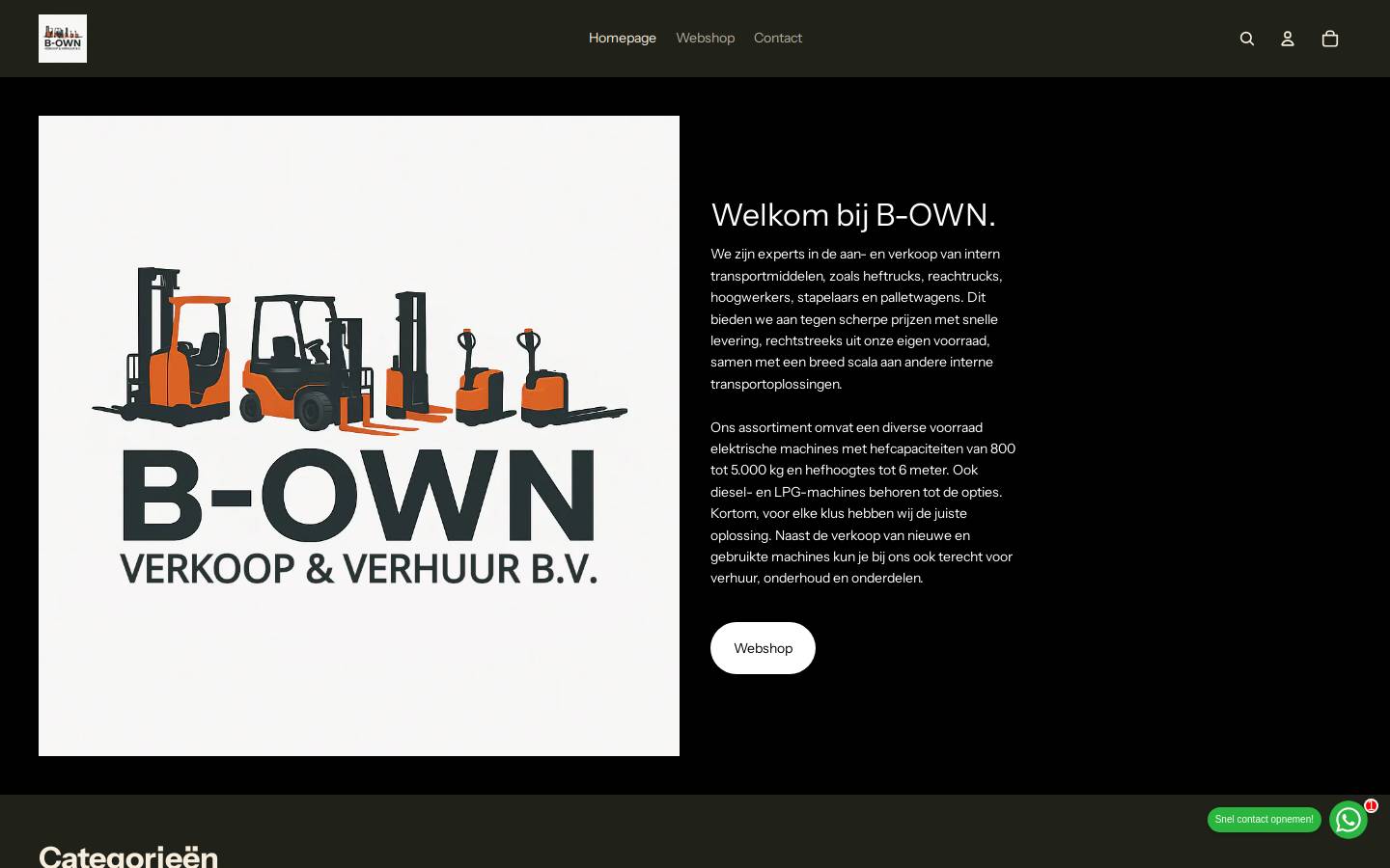 b-own.nl homepage screenshot