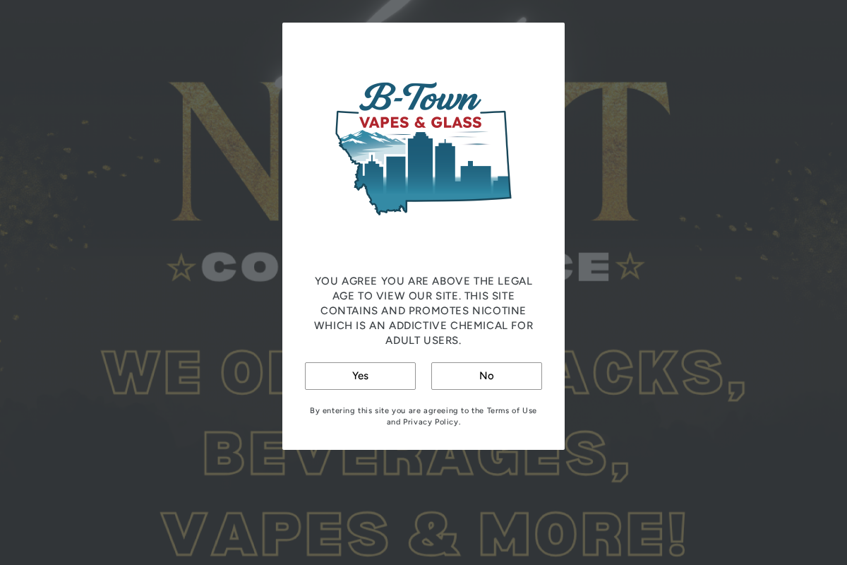 b-townvapes.com homepage screenshot