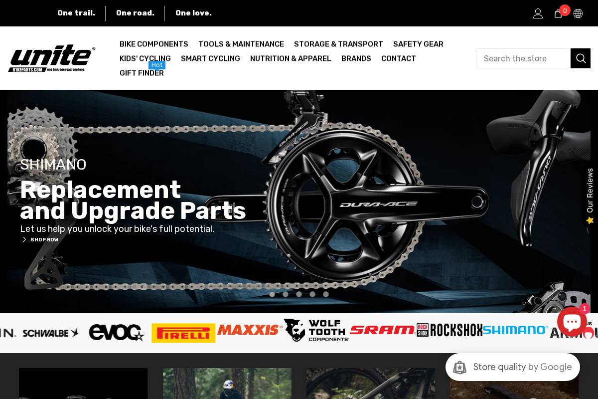 B1keparts homepage screenshot