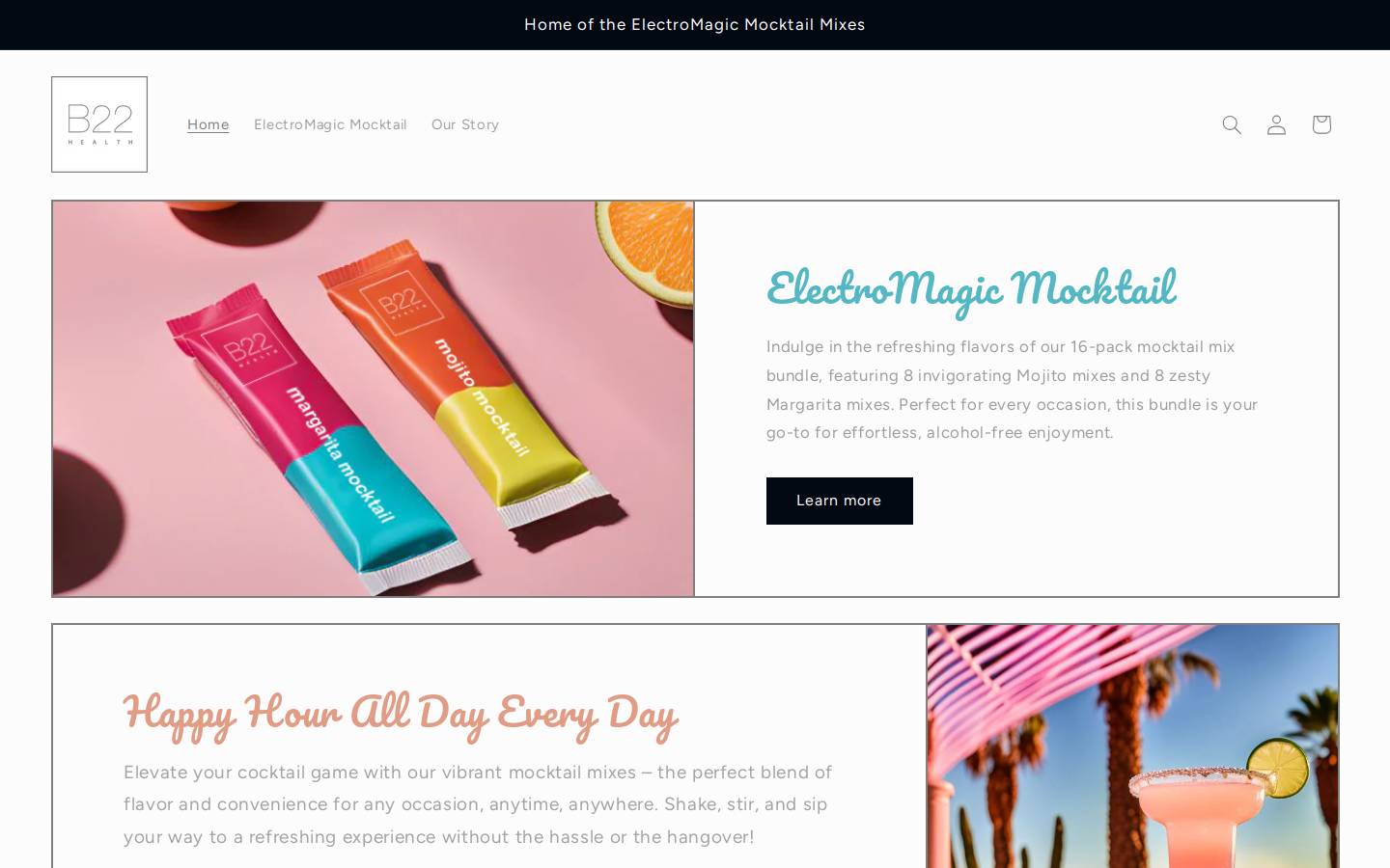 b22health.com homepage screenshot