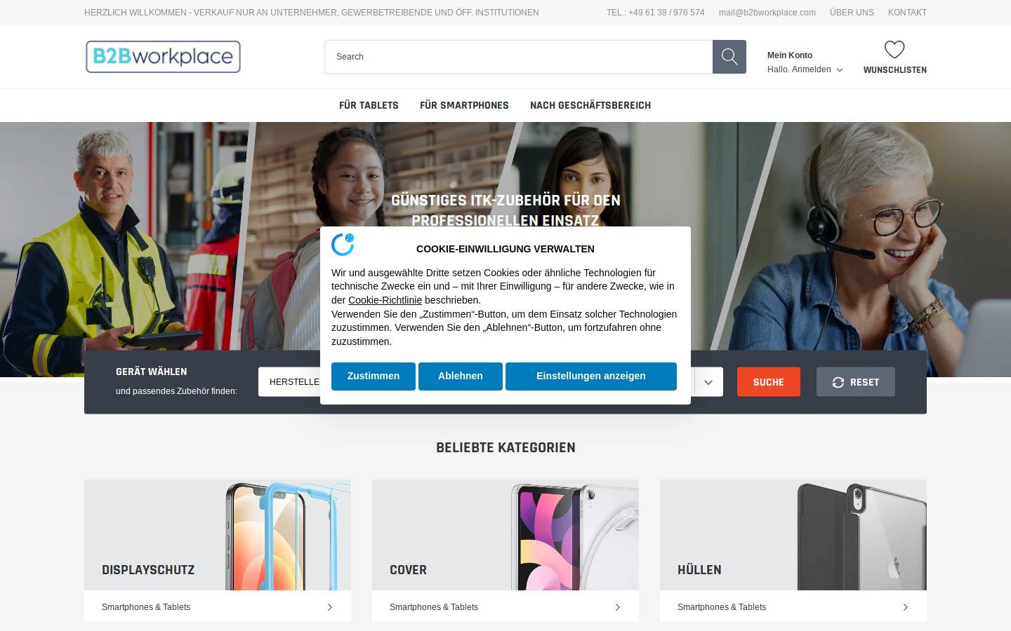 b2bworkplace.com homepage screenshot