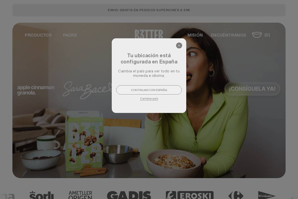 B3TTER FOODS homepage screenshot
